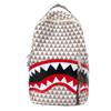 Schoolbag Backpack Men's and Women's Trend Brand Leisure Sports Backpack Fashion Plaid Shark Campus Class Student School Bag