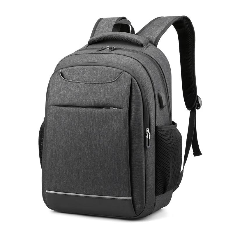 Li Shen Men s Stylish Business Commuter Laptop Backpack Black