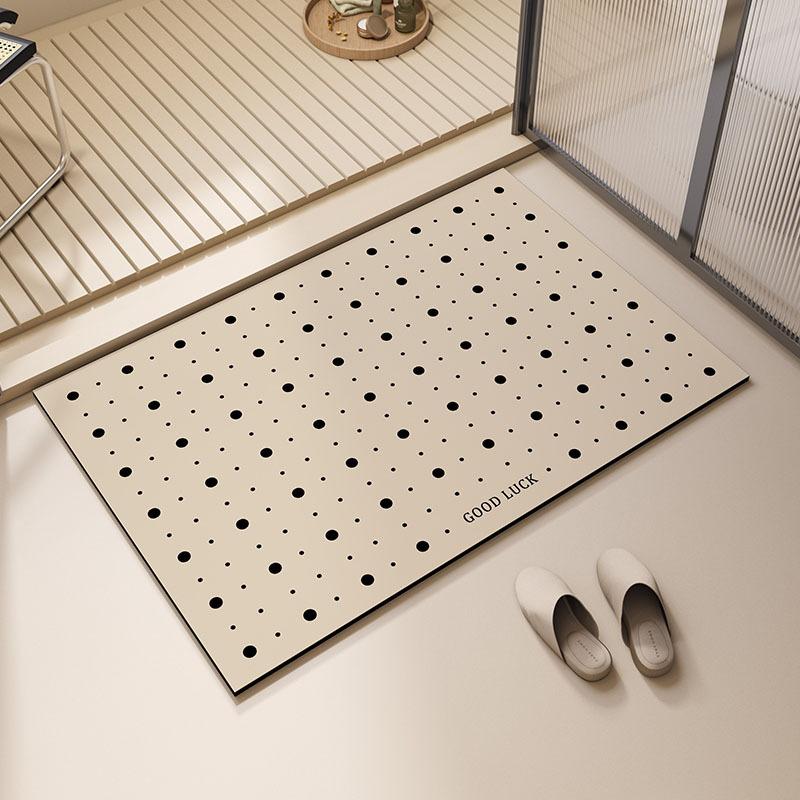 Wasabi-wind Bathroom Diatom Mud Floor Mat Household Water Absorption Quick-drying Floor Mat Toilet Bathroom Door Easy-to-maintenance Floor Mat