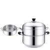 Old-Fashioned Stainless Steel Multi-Layer Steamer Pot with Composite Bottom