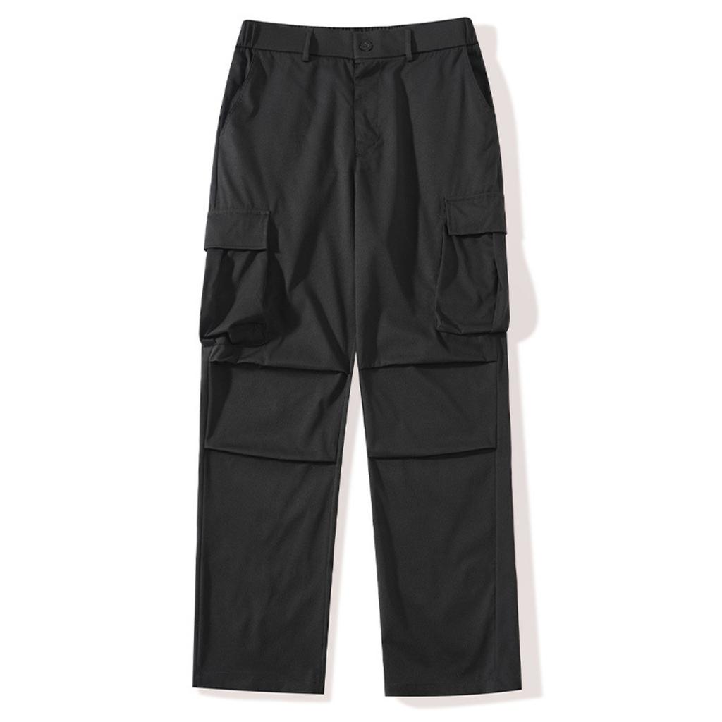 Men's Casual Pants With Multiple Pockets And Straight Leg Work Pants