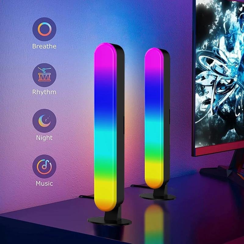 LED Light Strip Desktop Ambient Light Dimmable Remote Control Music Rhythm Light Living Room Bedroom Party Game Desktop Decor