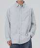 GLW Oversized Oxford One-Pocket Solid Shirt Grey