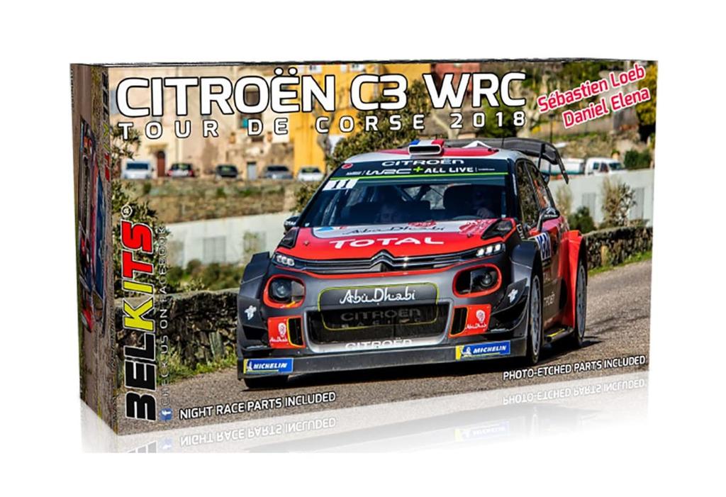 Platz Belkit Citroen C3 WRC 2018 Tour De Corse Plastic Model BEL017 1/24 (Tarmac Specification)