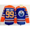 Mens Retro Ice Hockey Jersey Custom Embroidered 97 99 McDavid Gretzky Style Cotton Blend Training Shirt