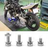 56pcs Motorcycle Battery Bolts M6x10/12/16/20mm 28 Sets Bolts Square Nuts