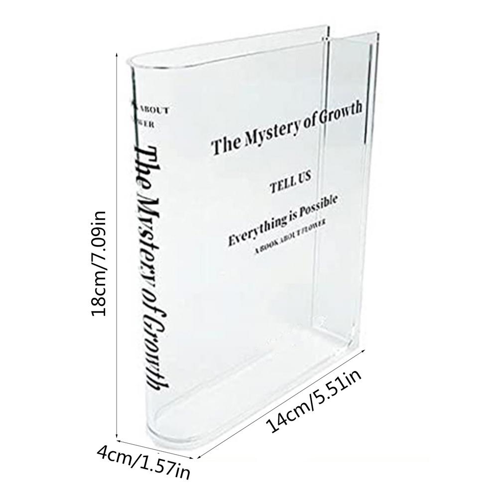

Уникальная прозрачная ваза для книг, эстетическая акриловая ваза, уникальная ваза для цветов, милый декор для книжной полки, ваза в современном стиле, эстетический декор комнаты