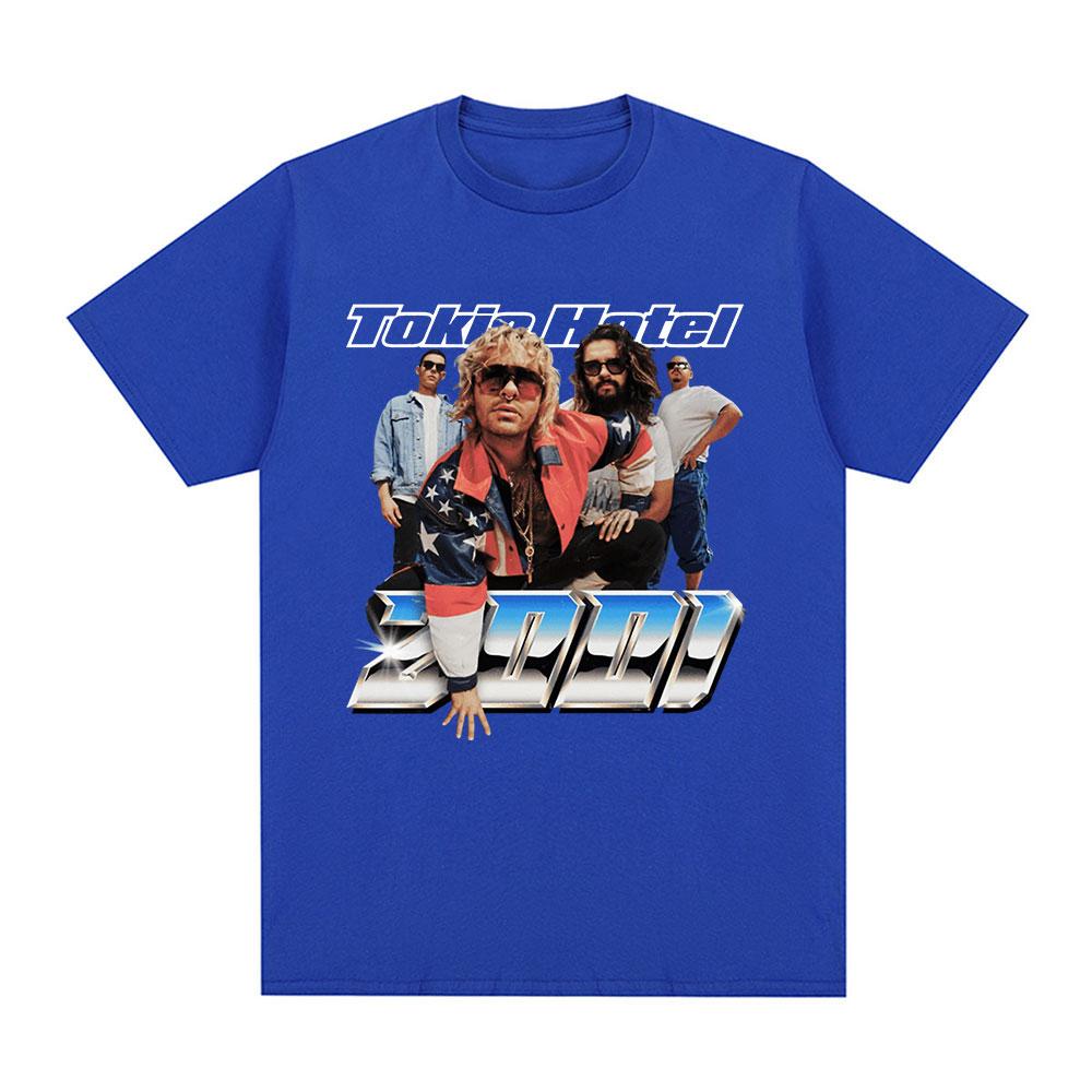 Niemiecki Zespół Rockowy Tokio Hotel Graficzny T-shirt Moda Męska Hip Hop Punk Krótki Rękaw T-shirt Casual Bawełniane Oversize'owe T-shirty