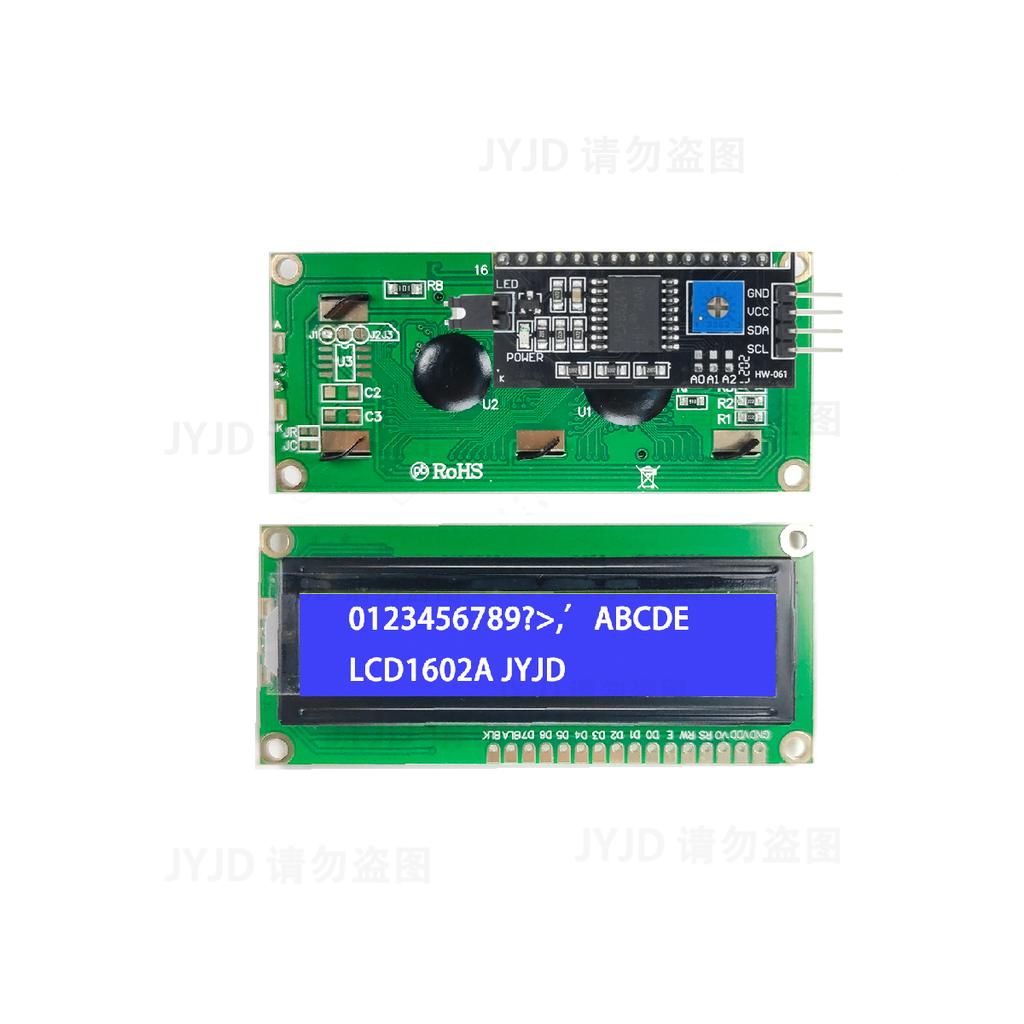 LCD1602 Module Blue Green Screen For Arduino 0802 LCD Character UNO R3 Mega2560 Display PCF8574T IIC I2C Interface