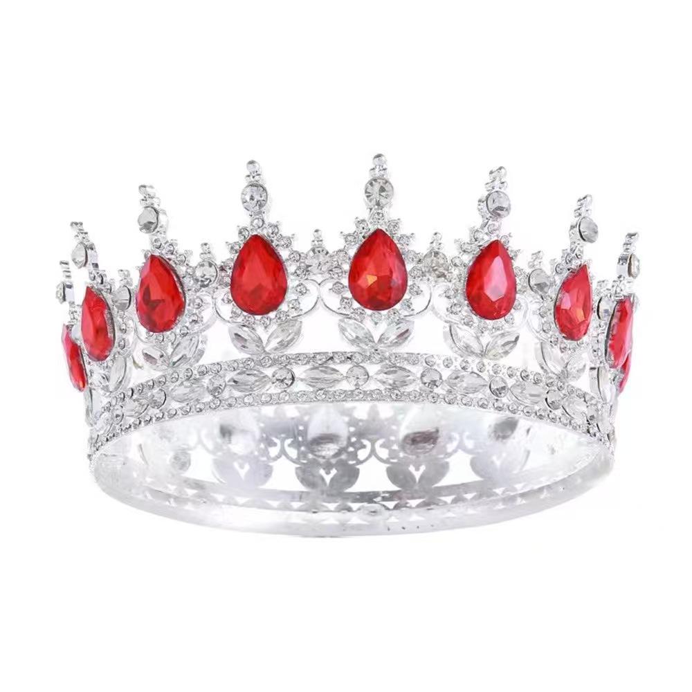New Bridal Crown Headpiece - Exquisite High-end Wedding Birthday Party and Cake Decoration - Bridal Hair Accessory - Round Crown Tiara