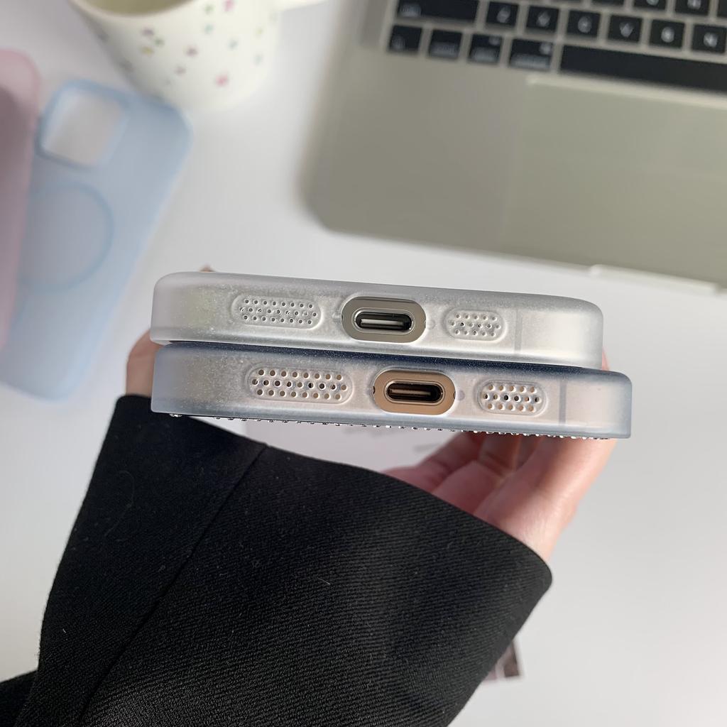 Matte Ultra Dünne Transluzente Für Magsafe Kabellose Ladehülle für iPhone 14 15 16 Plus Pro Max Harte PC Magnetische Abdeckung