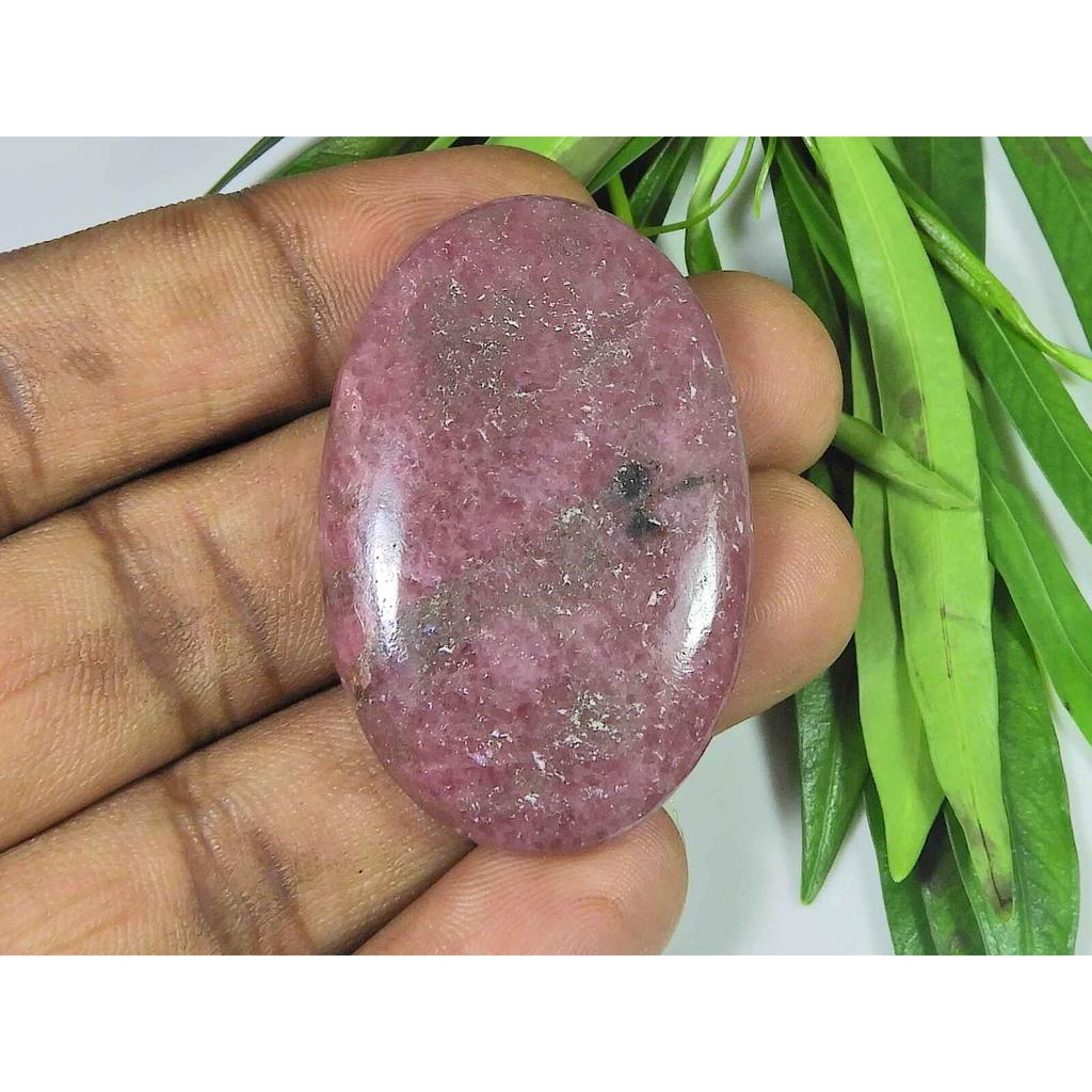 30X47X05MM Natural Red Rhodonite Quartz Oval Cabochon Loose Gemstone SK-3762