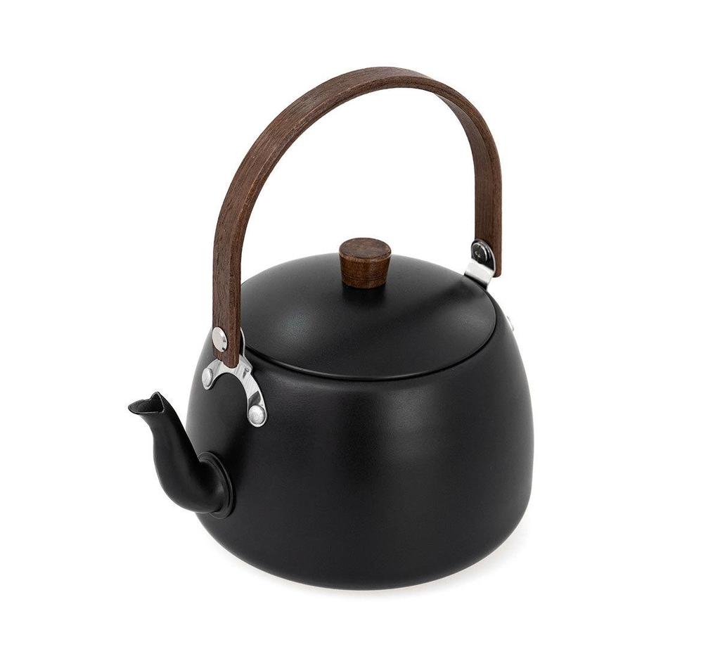 Aluminum Alloy Wood Handle Camping Teapot – Portable Kettle for Boiling Water, Tea, and Coffee