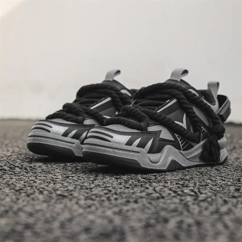 Fashion Men's Shoes Spring New Casual Student Sports Non-slip Skateboard Shoes Increase Designer Orange Shoes Platform Sneakers 2025