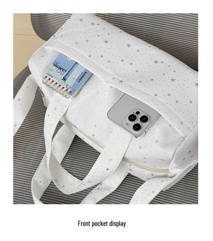 Korean Style Large Capacity Star Pattern Waterproof Travel Bag: Handbag, Shoulder, and Crossbody