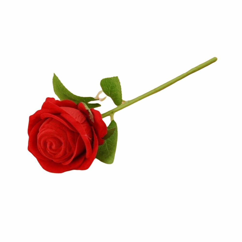 

Креативна Коробочка для Кільця у Формі Квітки Троянди Реалістична Футляр для Носія Кільця Зберігання Заручального Кільця червоний