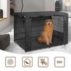 Pet Kennel Cover Black Breathable Warm Removable Lightweight Dog Crate 94cmx60cmx64cm