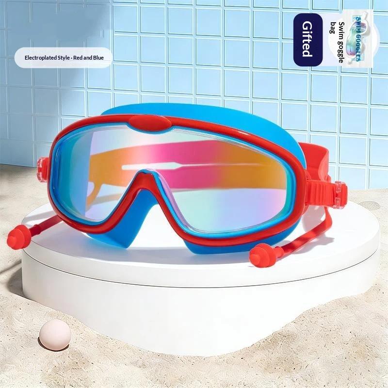 Professional Children Swimming Goggles Caps Waterproof Diving Goggles Anti Fog Competition Training Swimming For Boys Girls