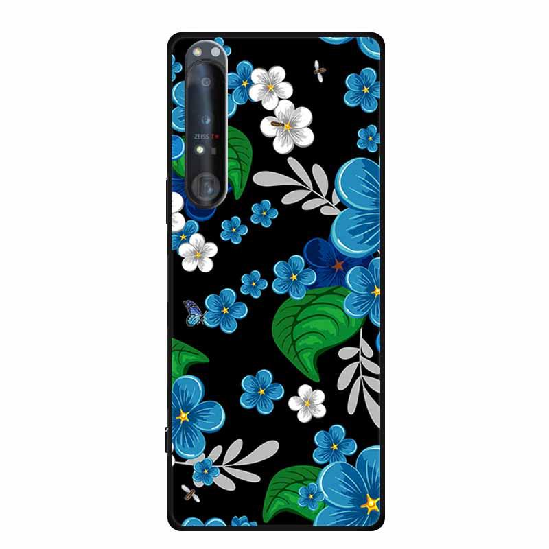 Embossed Color Painted Soft Case with Textured Design for Sony 1 IV Phone