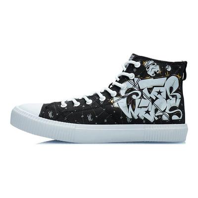 Li Ning Star Wars X  Disney Collaboration Series Lightweight Breathable High-Top Sneakers Men Sneakers Black AGCR283-3
