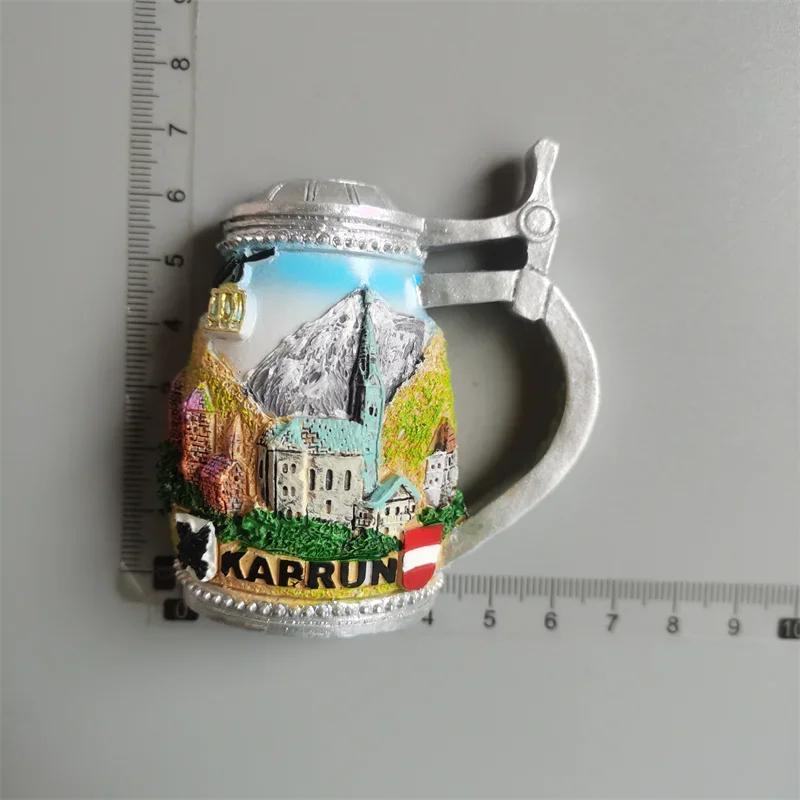 Germany Fridge Magnets Beer Mug Bavaria Munich Cochem Frankfurt Koln Salzburg Austria FINLAND Brugge Refrigerator Magnet Sticker