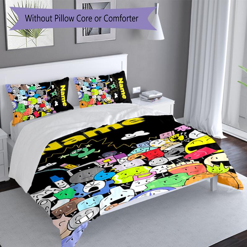 3pcs Custom Name Nanimate Insanity Bedding Set,Includes 1 Duvet Cover and 2 Pillowcases,All-season Bedroom Decor