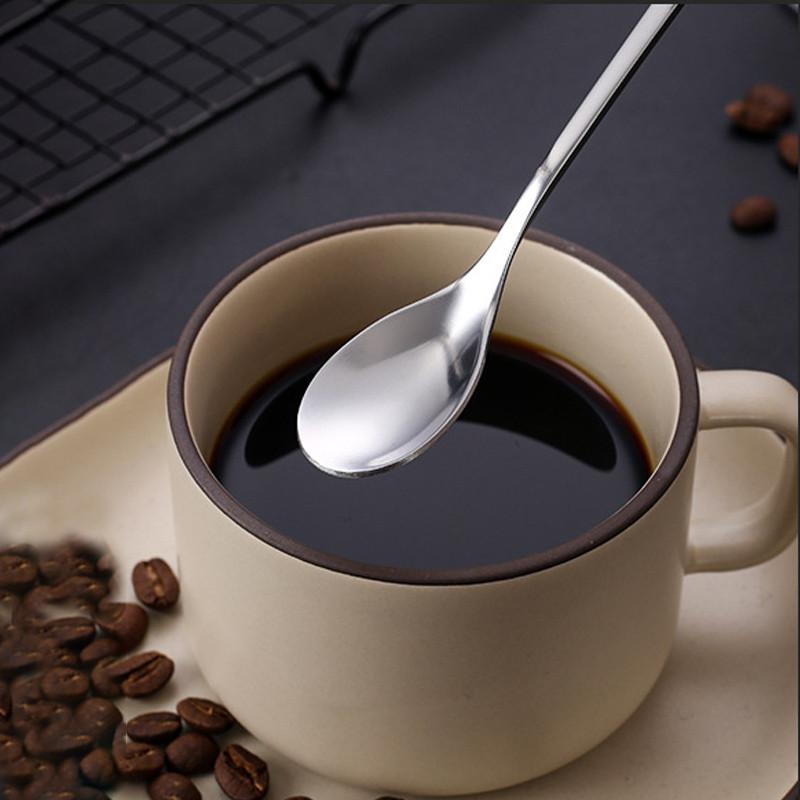 Stainless Steel Long Handle Stir Spoon Designed For Effortless Mixing In Cocktails And Teas