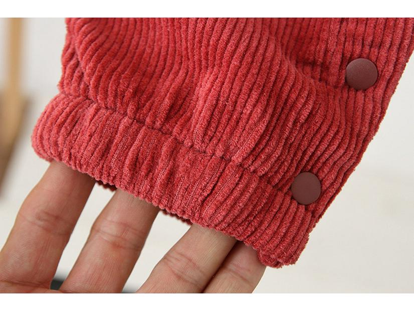 Baby-Latzhose aus Cord-Samt im koreanischen Stil - Winterkollektion 2025 für 0-3 Jahre, mit verdeckten Druckknöpfen