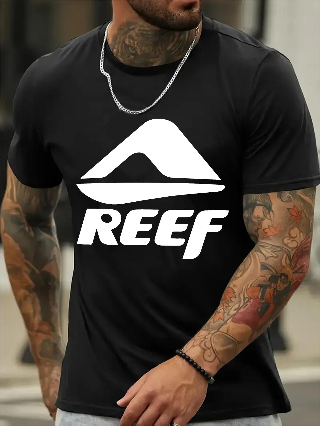 

Cotton Blend T-shirt with REEF Graphic Print - Micro-Stretch Knit Fabric S