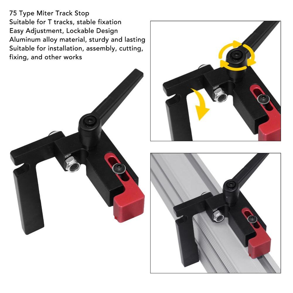 Schiebeverbinder T-Nut Flip-Stop Aluminiumlegierung Werkbank T-Nut Stop Werkstattprojekte