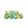 7Pcs Polyhedral Acrylic Dice Set Adorable Duck Print D4 D6 D8 D10 D12 D20 for Tabletop Role Playing Games
