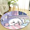 Personalized Chiikawa Round Chair Office Rug - Perfect for Mat, Office Chair & More - Ideal Gift for Birthdays and Holidays
