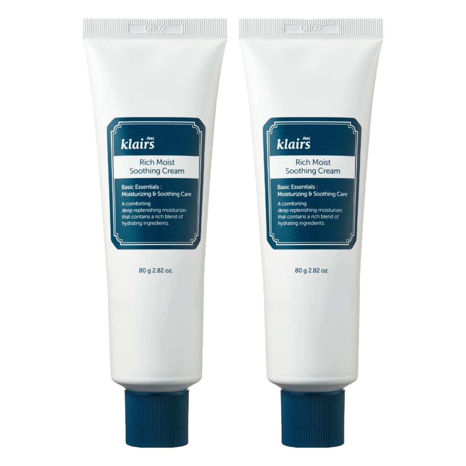 

Уважаемый, Klairs Rich Moist Soothing Cream 80г Восстановление кожного барьера, Чувствительная кожа, Гипоаллергенный, Центелла азиатская, Церамид, Увлажняющий крем, Увлажнение 2PCS