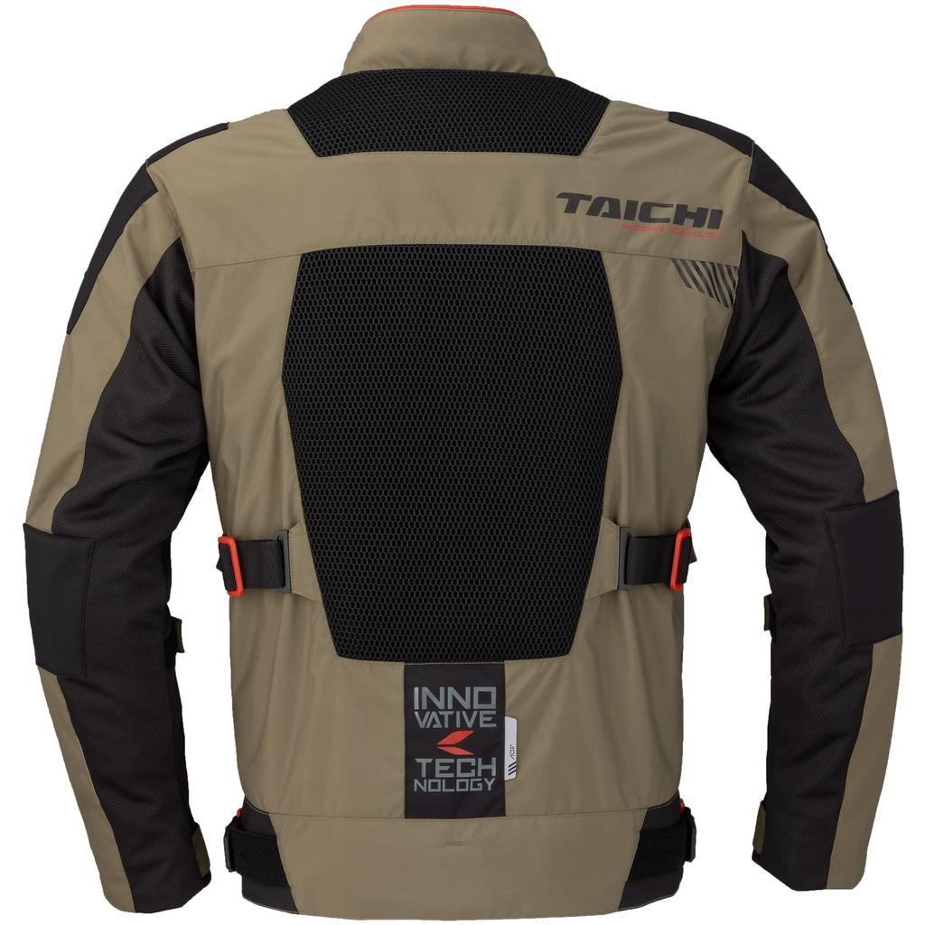 RS TAICHI Motorcycle Riding Breathable CE Waterproof Compass Air RSJ340 Size L Jacket, Spring/Summer, Mesh, Certified, Pockets, Adventure, Off-Road,