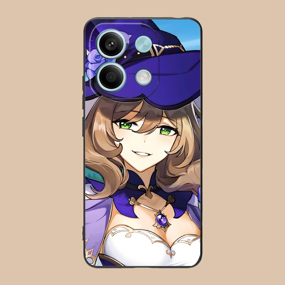 Game GI Lisa Mobile Phone Case for POCO F7 F6 F5 F4 F3 F2 Pro GT C75 C71 C65 C61 C40 Pro Ultra Colorful Printing Cover Luxury