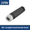 KRE 3/4/5/6/8 Pin Male Female Straight Aviation Plug Socket Sensor Cable M8 Waterproof Connectors