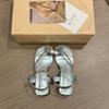 Silver Pearl Flower Rhinestone with Sandals Women's 2025 Summer New French Roman Beach Fashion Sandals