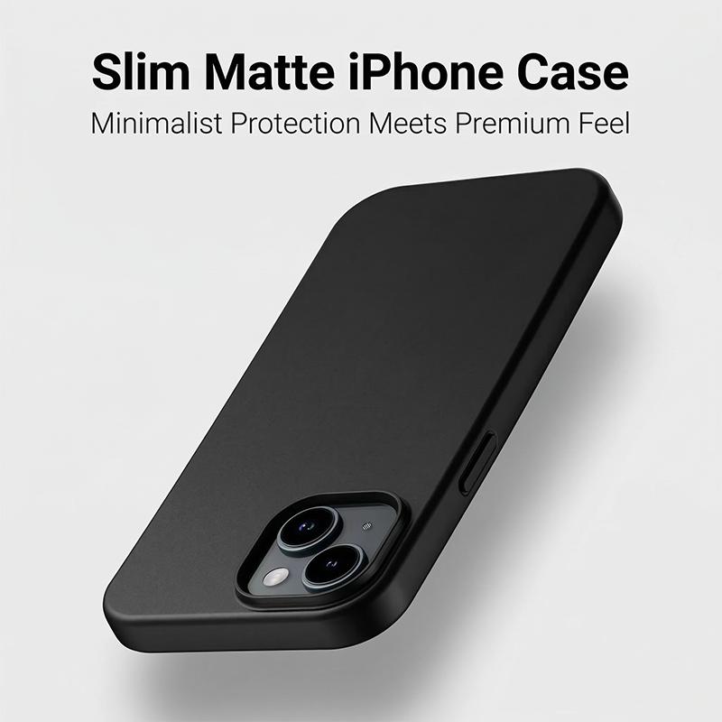 Solid Black Matte Silicone Soft Case For For Iphone 17 Air 16 E 15 14 Plus 13 12 Mini 11 Pro XS Max X XR Back Cover Funda Coque Capa