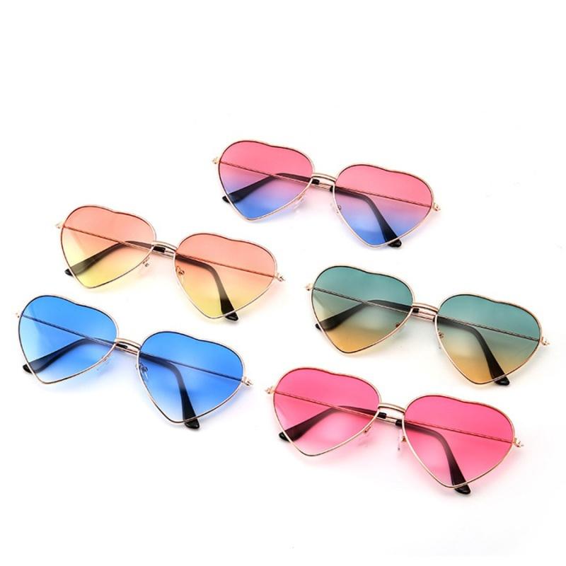 Retro Metall Liebes-Sonnenbrille Pfirsichherz Ozean-Sonnenbrille KTB