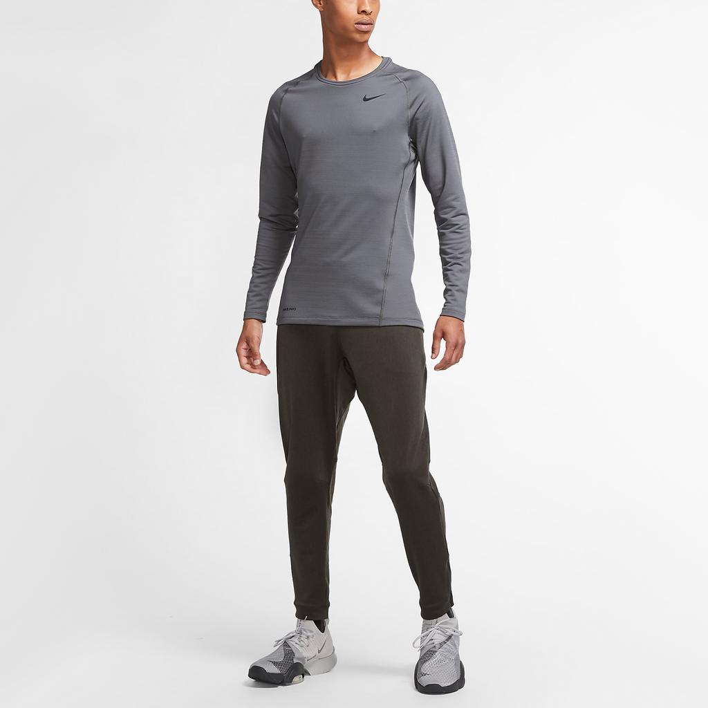 Nike Pro Long Sleeve Sports Training Fitness Shirt Men Tops Iron-Grey CV3047-068