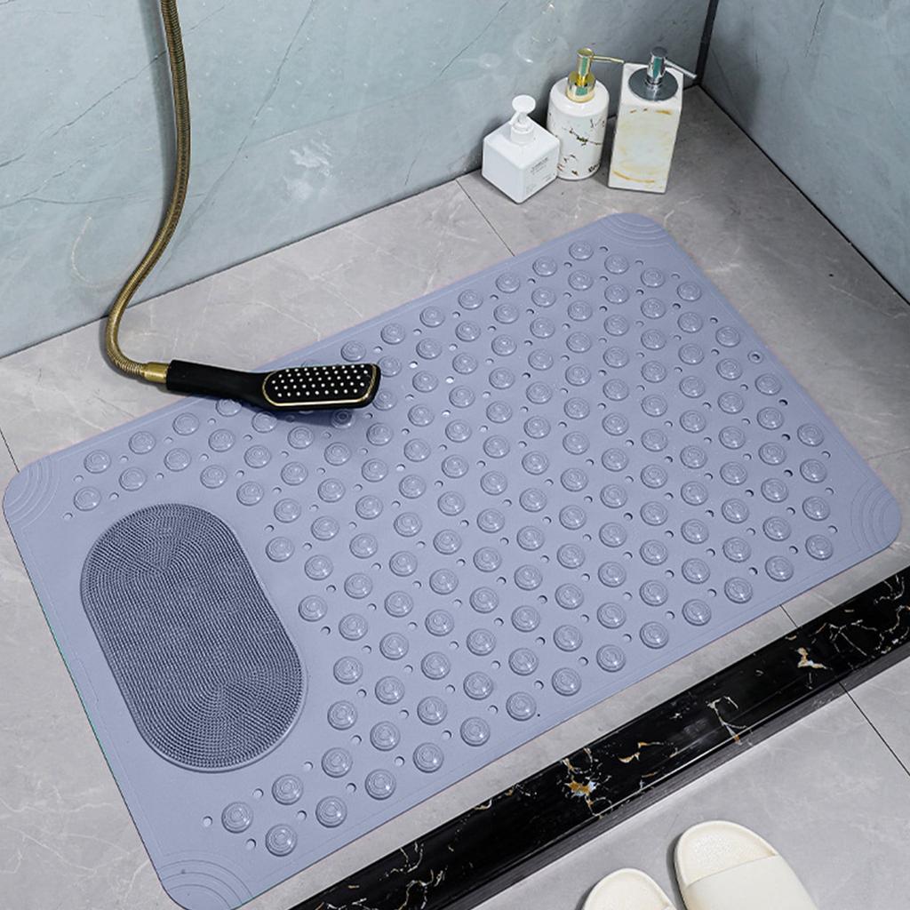 Bathroom Anti Slip Mat with Suction Cups Non Slip Shower Floor Mat for Safety and Comfort in Bathing Areas Durable and Flexible Design