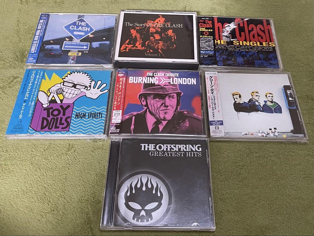 

[USED] CD Punk Album 7-piece Set: THE CLASH, Green Day, and More