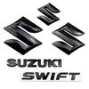 4 piezas/5 piezas Emblema Frontal de Metal para Coche Logo de Maletero Trasero Pegatina para Volante para Accesorios de Insignia de Letra de Cola para Coche Swift