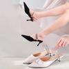 1 Pair Rhinestone High Heels Shoes Band Anti-loose Elastic Fixed Women Diamond Shoelaces Ankle Holding No Tie Straps Band