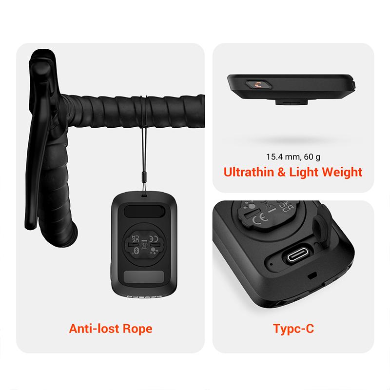 COOSPO CS300 Wireless Bicycle Computer GPS Bike Speedometer Odometer 2.6in for Strava TP Bluetooth ANT+ Slope Altitude APP Sync