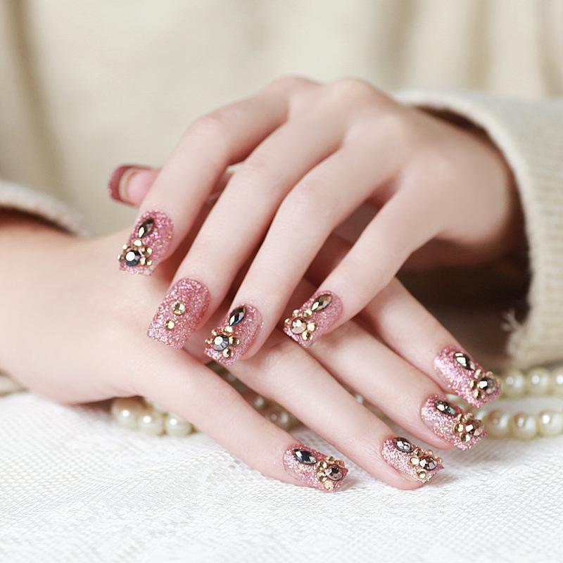 

Bridal Manicure Set: Wearable, Removable False Nail Jewelry