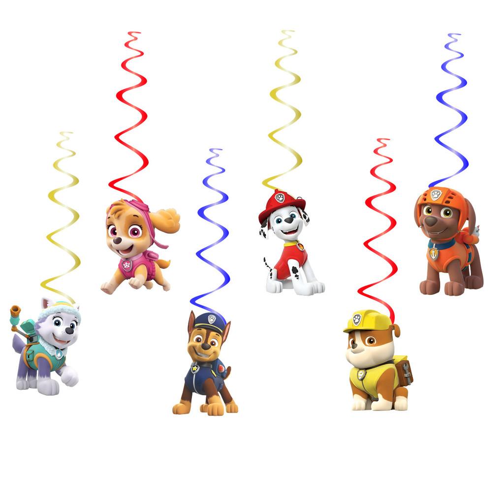 Banner Vibrant cu Tematică Patrula Cățelușilor și Set de Decorațiuni Spirale Pentru Câini