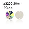 Yanruo AB Color Sew on Glass Crystal Sewing  Rhinestone Crystal Flat Back Rhinestone for Dresses