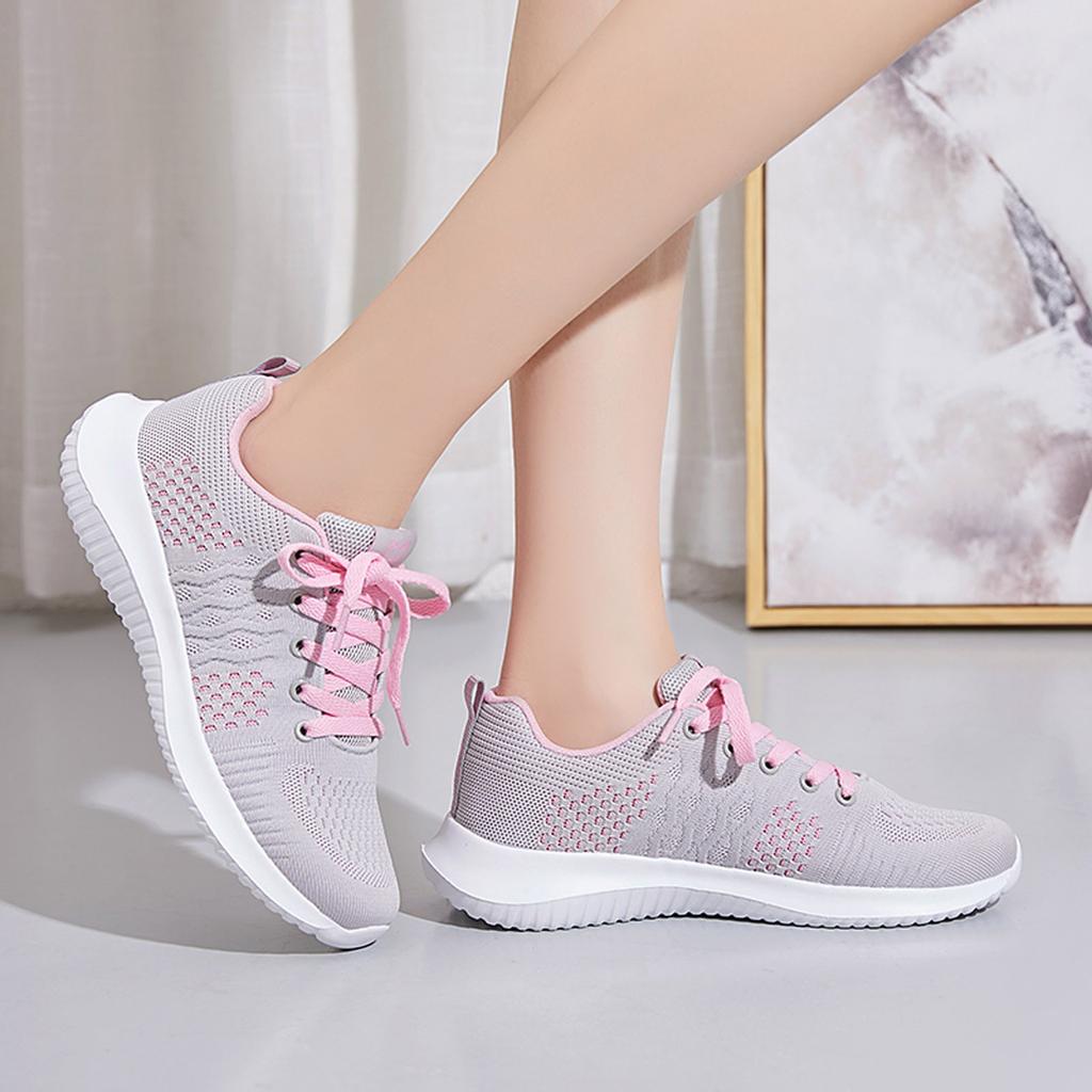 Dámské outdoorové síťované šněrovací sportovní boty Běžecké prodyšné boty