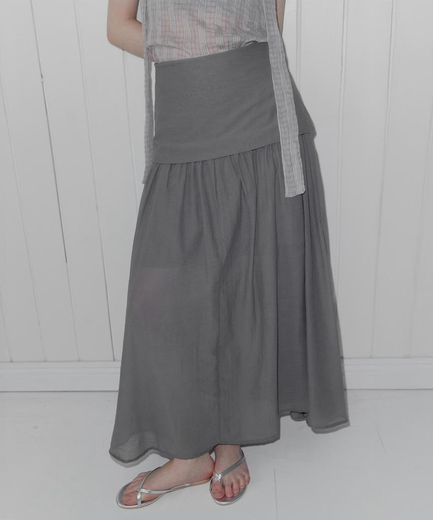 Teuwi Mels Layered Flare Long Skirt